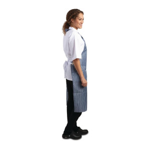 Pritsitud triibuline sinise ja valgega põlleesiliist 1016 x 711 mm - Whites Chefs Clothing - Fourniresto