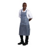 Pritsitud triibuline sinise ja valgega põlleesiliist 1016 x 711 mm - Whites Chefs Clothing - Fourniresto