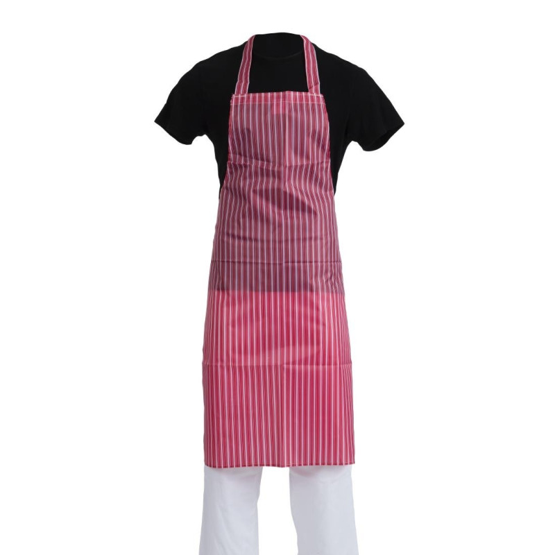 Pritsmeid hülgav triibuline punane ja valge põlle 1016 x 711 mm - Whites Chefs Clothing - Fourniresto Pritsmeid hülgav triibuline punane ja valge põlle 1016 x 711 mm - Whites Chefs Clothing - Fourniresto
