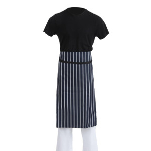 Köögiapron triibuline sinine ja valge 760 x 920 mm - Whites Chefs Clothing - Fourniresto