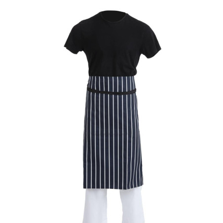 Köögiapron triibuline sinine ja valge 760 x 920 mm - Whites Chefs Clothing - Fourniresto