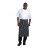 Köögiapron triibuline sinine ja valge 760 x 920 mm - Whites Chefs Clothing - Fourniresto