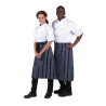 Köögiapron triibuline sinine ja valge 760 x 920 mm - Whites Chefs Clothing - Fourniresto