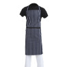 Pikendatud taskuta mere- ja valge triibuline põllekleit - Whites Chefs Clothing - Fourniresto