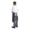 Pikendatud taskuta mere- ja valge triibuline põllekleit - Whites Chefs Clothing - Fourniresto