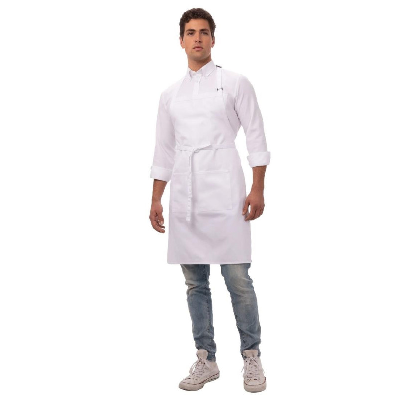 Valge esiliisttasku ja reguleeritav kaelarihm - Chef Works - Fourniresto Valge esiliisttasku ja reguleeritav kaelarihm - Chef Works - Fourniresto