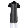 Köögi triibuline esiliist must-valge 760 x 970 mm - Whites Chefs Clothing - Fourniresto
