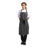 Köögi triibuline esiliist must-valge 760 x 970 mm - Whites Chefs Clothing - Fourniresto