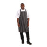 Köögi triibuline esiliist must-valge 760 x 970 mm - Whites Chefs Clothing - Fourniresto