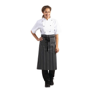 Köögi triibuline valge ja must põll 760 x 970 mm - Whites Chefs Clothing - Fourniresto