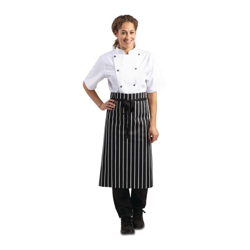 Köögi triibuline valge ja must põll 760 x 970 mm - Whites Chefs Clothing - Fourniresto Köögi triibuline valge ja must põll 760 x 970 mm - Whites Chefs Clothing - Fourniresto