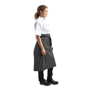 Köögi triibuline valge ja must põll 760 x 970 mm - Whites Chefs Clothing - Fourniresto
