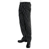 Köögipüksid Unisex Baggy Triibuline Must ja Valge - Suurus L - Chef Works - Fourniresto