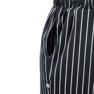 Köögipüksid Unisex Baggy Triibuline Must ja Valge - Suurus S - Chef Works - Fourniresto
