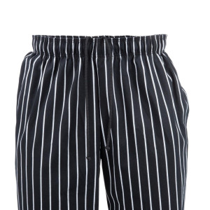 Köögipüksid Unisex Baggy Triibuline Must ja Valge - Suurus S - Chef Works - Fourniresto