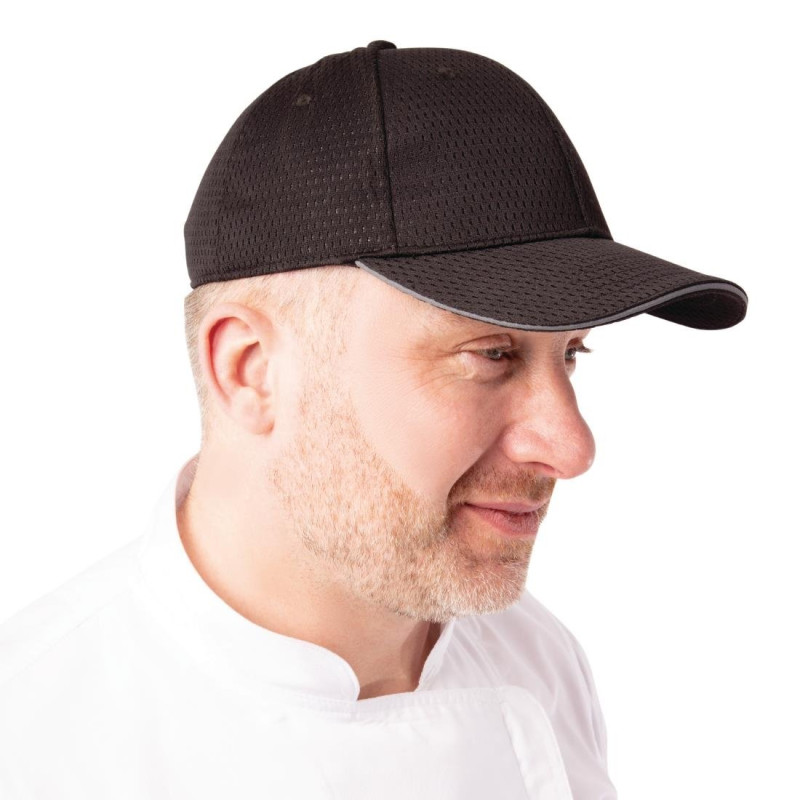 Cool Vent musta baseball-müts halli äärisega - Üks suurus - Chef Works - Fourniresto Cool Vent musta baseball-müts halli äärisega - Üks suurus - Chef Works - Fourniresto