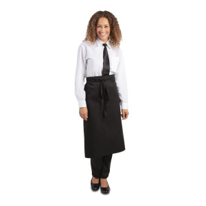 Standardne must polüester-puuvillast esiliist 914 x 762 mm - Whites Chefs Clothing - Fourniresto