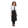 Standardne must polüester-puuvillast esiliist 914 x 762 mm - Whites Chefs Clothing - Fourniresto