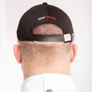 Cool Vent musta polüesterist ja puuvillast baseballi müts - Üks suurus - Chef Works - Fourniresto