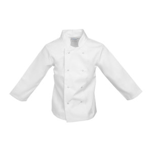 Valge kokavest lastele - suurus L/XL 8/10 aastat - Valge kokariietus - Fourniresto