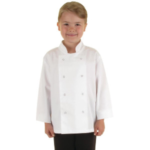 Valge kokavest lastele - suurus L/XL 8/10 aastat - Valge kokariietus - Fourniresto