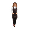 Serveerija mustvalge polüester-puuvillane V-kaelusega esiliist 838 x 698 mm - Whites Chefs Clothing - Fourniresto