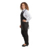 Serveerija mustvalge polüester-puuvillane V-kaelusega esiliist 838 x 698 mm - Whites Chefs Clothing - Fourniresto