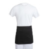 Must polüesterpuuvillast lühike ettekandja esiliist 373 x 750 mm - Whites Chefs Clothing - Fourniresto