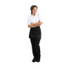 Must polüesterpuuvillast lühike ettekandja esiliist 373 x 750 mm - Whites Chefs Clothing - Fourniresto