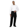 Must polüesterpuuvillast lühike ettekandja esiliist 373 x 750 mm - Whites Chefs Clothing - Fourniresto