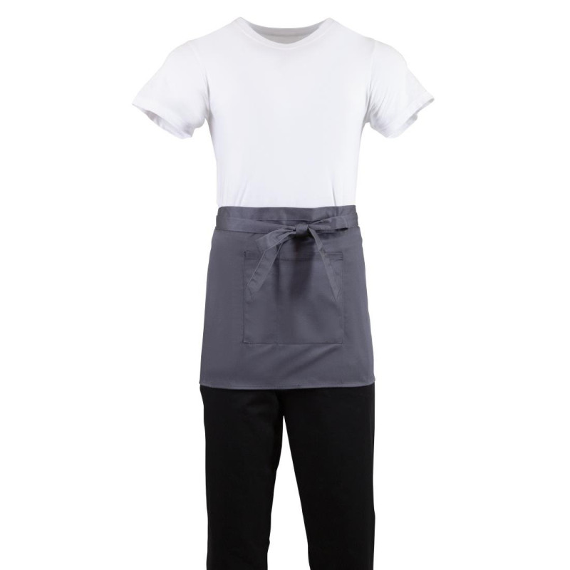 Tablier de Serveur Court Gris Anthracite en Polycoton 750 x 373 mm - Whites Chefs Clothing - Fourniresto Tablier de Serveur Court Gris Anthracite en Polycoton 750 x 373 mm - Whites Chefs Clothing - Fourniresto