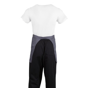Serveerija lühike hall antratsiitpolüesterpuuvillast esiliist 750 x 373 mm - Whites Chefs Clothing - Fourniresto