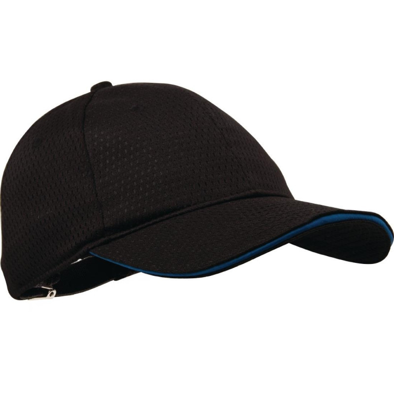 Cool Vent musta baseball-müts sinise äärisega polüester-puuvillast - Üks suurus - Chef Works - Fourniresto Cool Vent musta baseball-müts sinise äärisega polüester-puuvillast - Üks suurus - Chef Works - Fourniresto