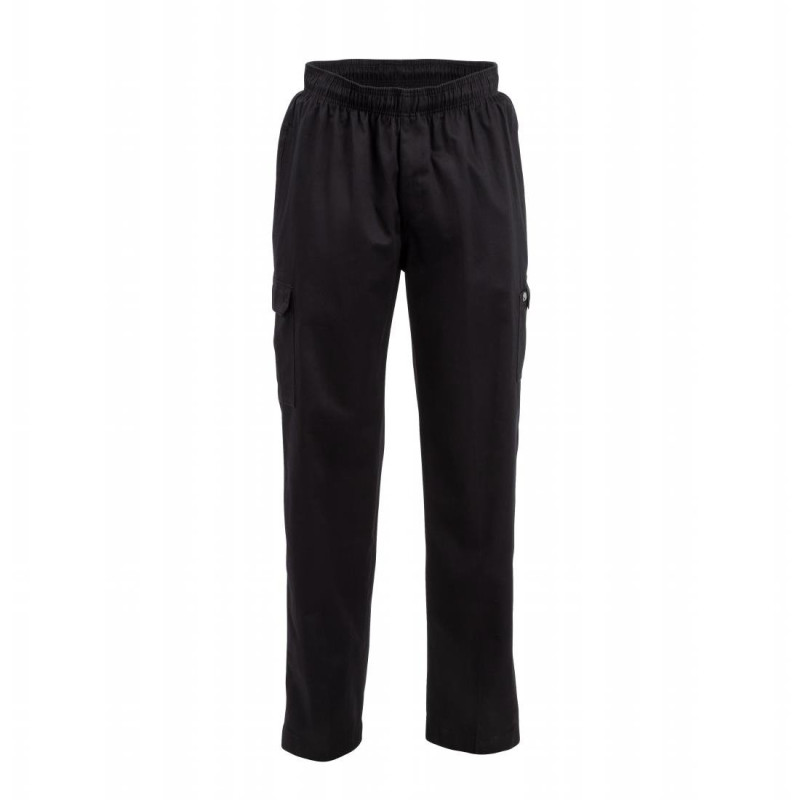 Kokanduspüksid Mixte Fit Cargo Must - Suurus L - Chef Works - Fourniresto Kokanduspüksid Mixte Fit Cargo Must - Suurus L - Chef Works - Fourniresto
