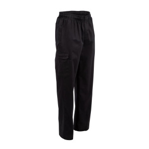 Kokanduspüksid Mixte Fit Cargo Must - Suurus M - Chef Works - Fourniresto