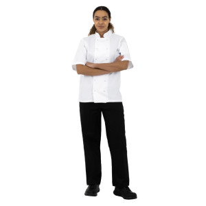 Valge lühikeste varrukatega Bostoni peakokariietus - suurus L - Whites Chefs Clothing - Fourniresto