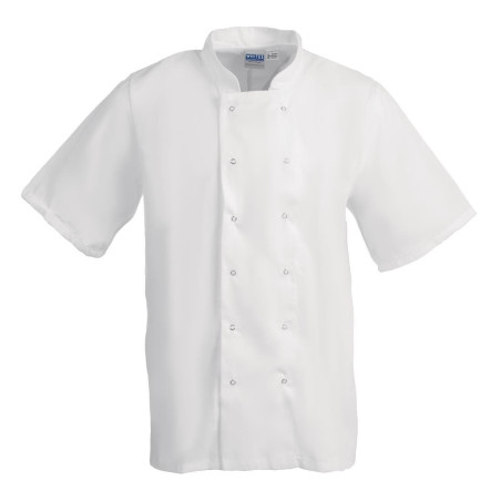 Valge lühikeste varrukatega Bostoni peakokariietus - suurus S - Whites Chefs Clothing - Fourniresto