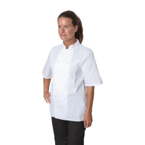Valge lühikeste varrukatega Bostoni peakokariietus - suurus S - Whites Chefs Clothing - Fourniresto