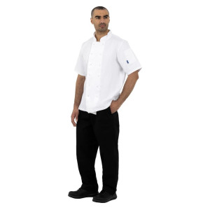Valge lühikeste varrukatega Bostoni peakokariietus - suurus S - Whites Chefs Clothing - Fourniresto