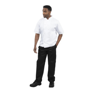 Valge lühikeste varrukatega Bostoni peakokariietus - suurus XS - Whites Chefs Clothing - Fourniresto