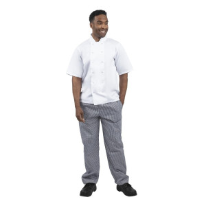 Köögipüksid Vegas väikeste siniste ja valgete ruutudega - suurus XS - Whites Chefs Clothing - Fourniresto