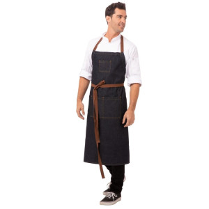 Põlle Bavette Sinine Urban Memphis 890 x 1005 mm - Chef Works - Fourniresto