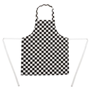 Must-valge ruuduline põllekleit lapsele - Whites Chefs Clothing - Fourniresto