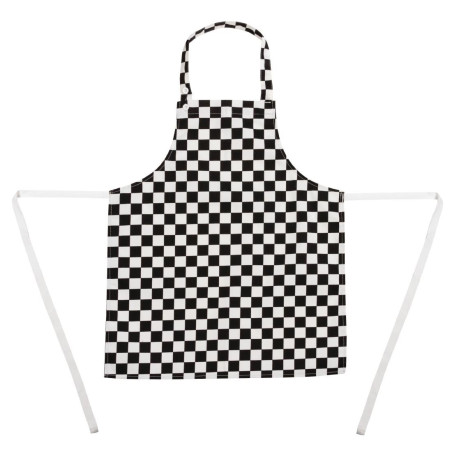Must-valge ruuduline põllekleit lapsele - Whites Chefs Clothing - Fourniresto