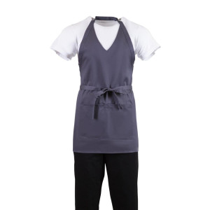 Serveerija esiliist V-kaelusega antratsiithall polüester-puuvillast 838 x 698 mm - Whites Chefs Clothing - Fourniresto