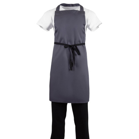 Espressoapron Hall Anthracite Polüesterpuuvill 711 x 965 mm - Whites Chefs Clothing - Fourniresto