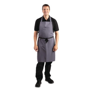 Espressoapron Hall Anthracite Polüesterpuuvill 711 x 965 mm - Whites Chefs Clothing - Fourniresto