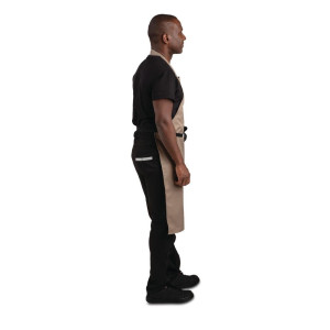 Pruun polüester-puuvillane esiliist Bavette 711 x 965 mm - Whites Chefs Clothing - Fourniresto