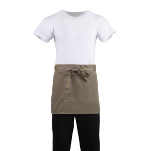 Serveerija lühike helepruun polüester-puuvillast esiliist 373 x 750 mm - Whites Chefs Clothing - Fourniresto