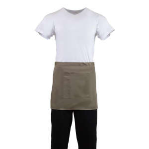 Serveerija lühike helepruun polüester-puuvillast esiliist 373 x 750 mm - Whites Chefs Clothing - Fourniresto